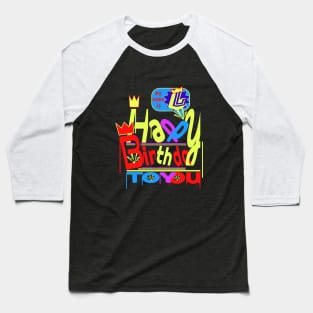 Happy Birthday Alphabet Letter (( L )) Dazzling Creative Design Baseball T-Shirt